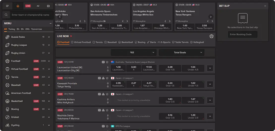 Boss Spin Live betting